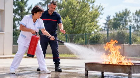 Sécurité incendie et manipulation des extincteurs